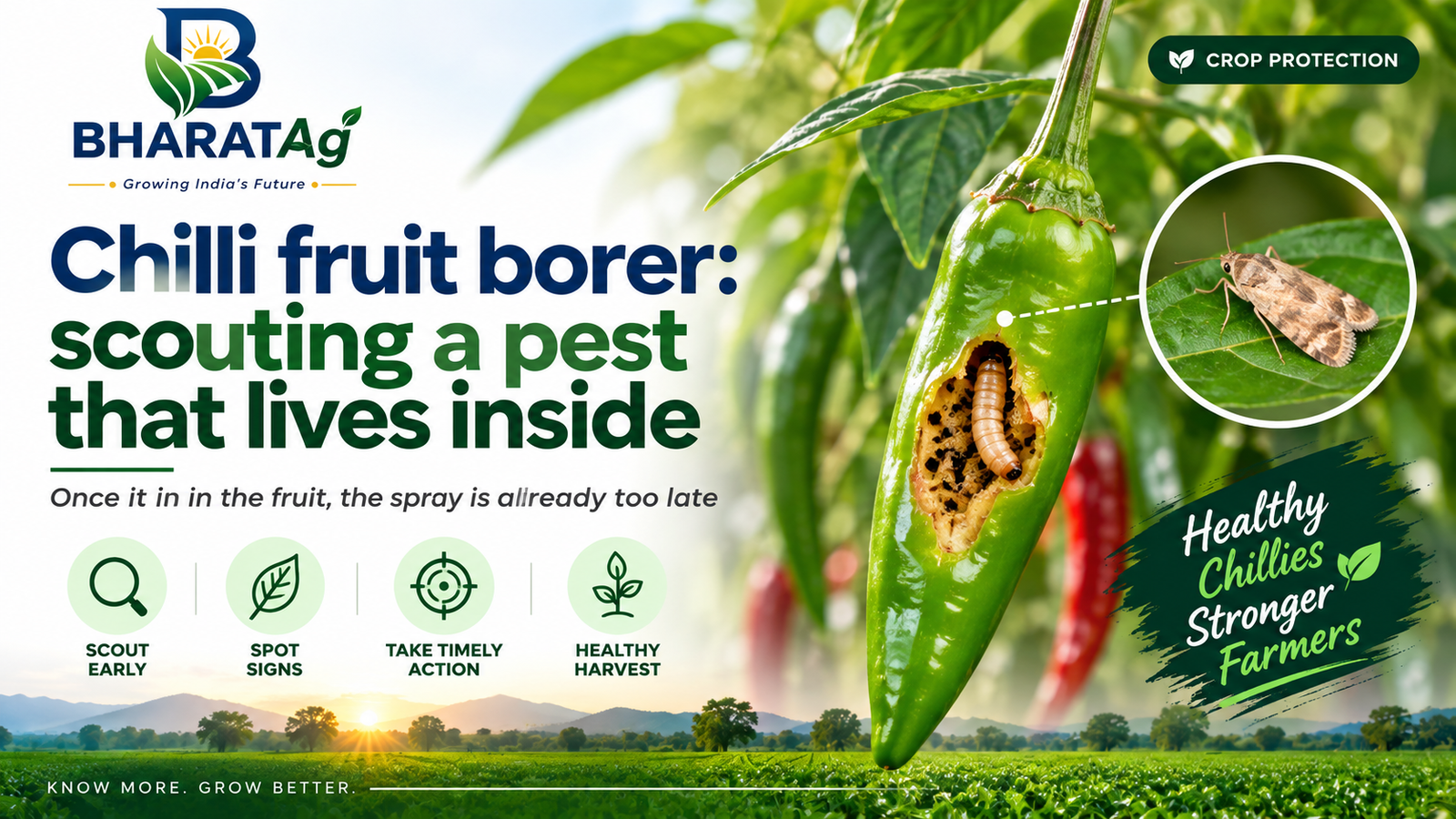Chilli fruit borer: scouting a pest that lives inside — BharatAg Crop Science